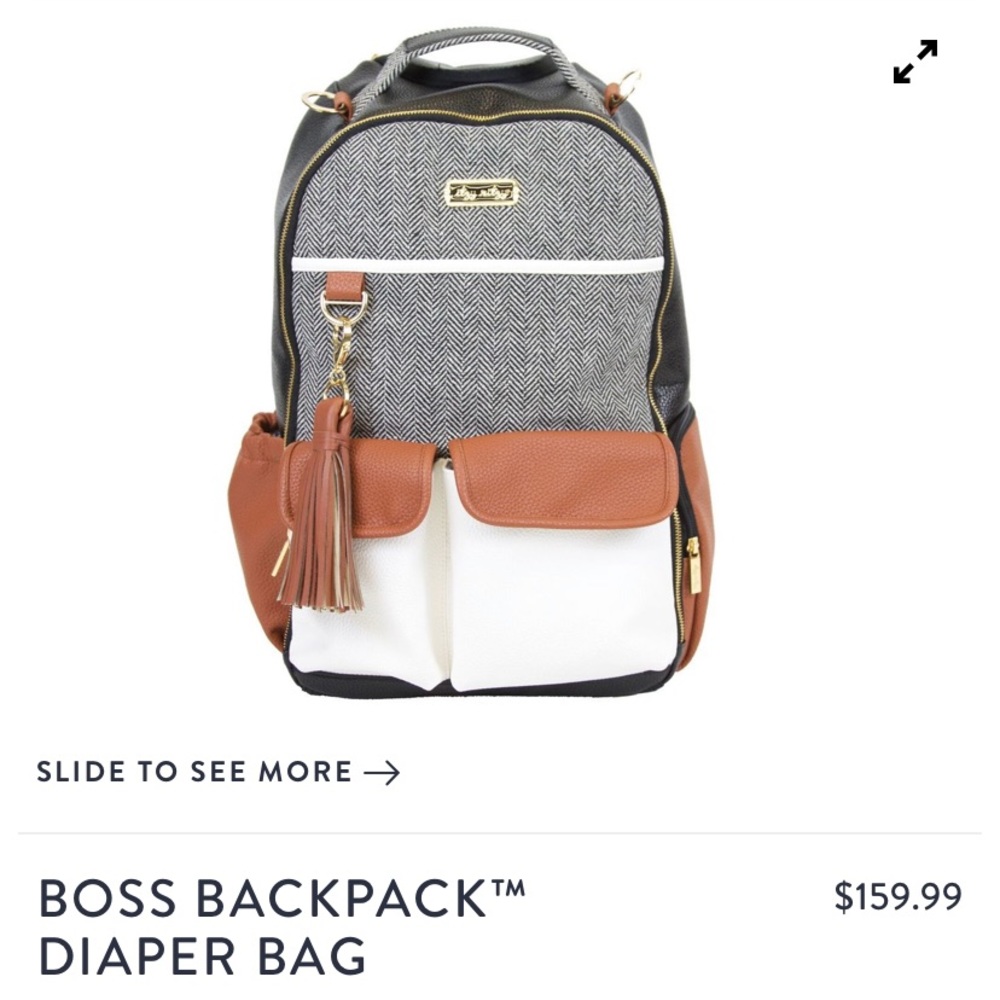 NWOT Itzy Ritzy Boss Backpack Diaper Bag